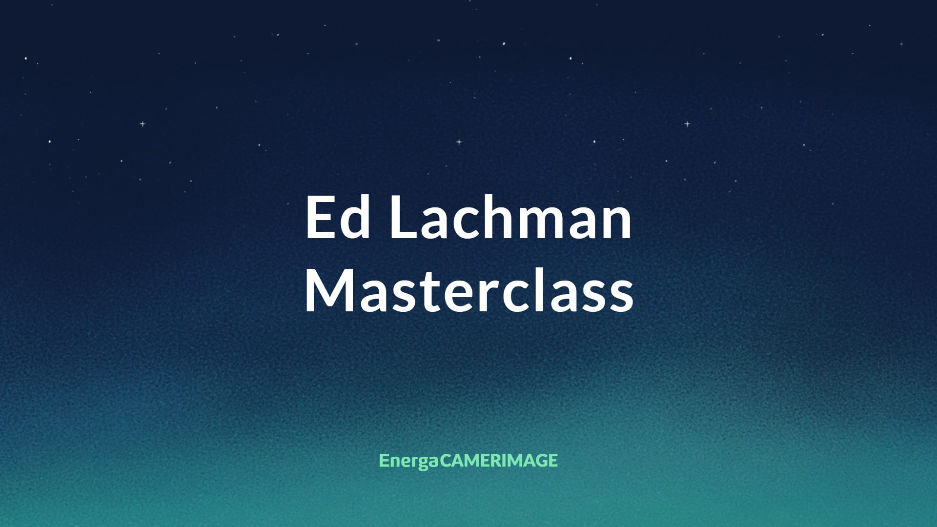 Ed Lachman Masterclass